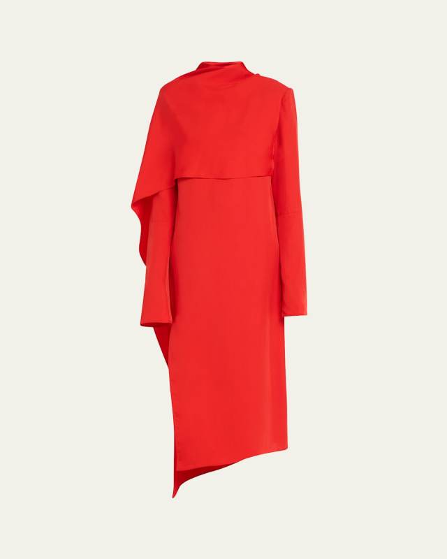Asymmetric Scarf Dress